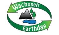 Recycling symbol that says Wachusett Earthday