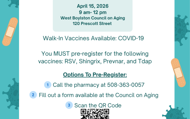 Vaccine Clinc - April 15 9AM - 12PM