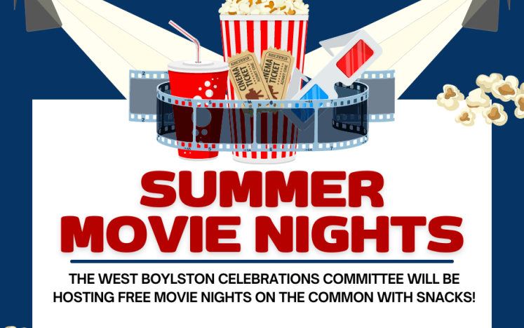 popcorn, soft drink, ticket stubs, movie film strip, production lights