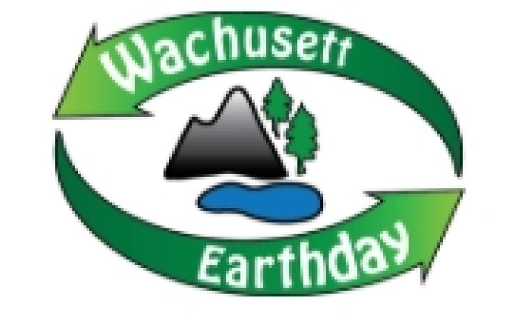 Recycling symbol that says Wachusett Earthday