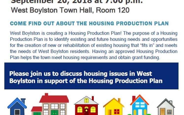 Affordable housing workshop on September 20th at 7pm at town hall